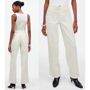 Madewell | Emmett Wide-Leg Pant Corduroy Welt Pocket winter white | Sz 31